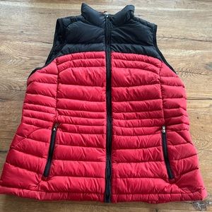 Ralph Lauren red black down puffer vest